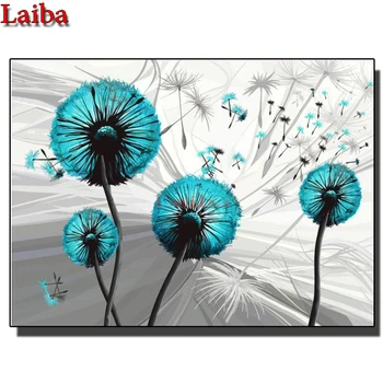 

Full Square/Round Drill 5D DIY Diamond Painting "Dandelion" 3D Embroidery Cross Stitch kits mosaic Home Decor Gift blue plant