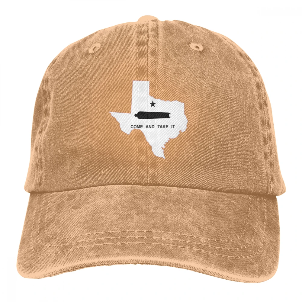 Texas Come And Take It Casquette черные унисекс Мужские Женские джинсовые бейсболка с ремешком кепки Регулируемая шляпа для гольфа папа - Цвет: Хаки