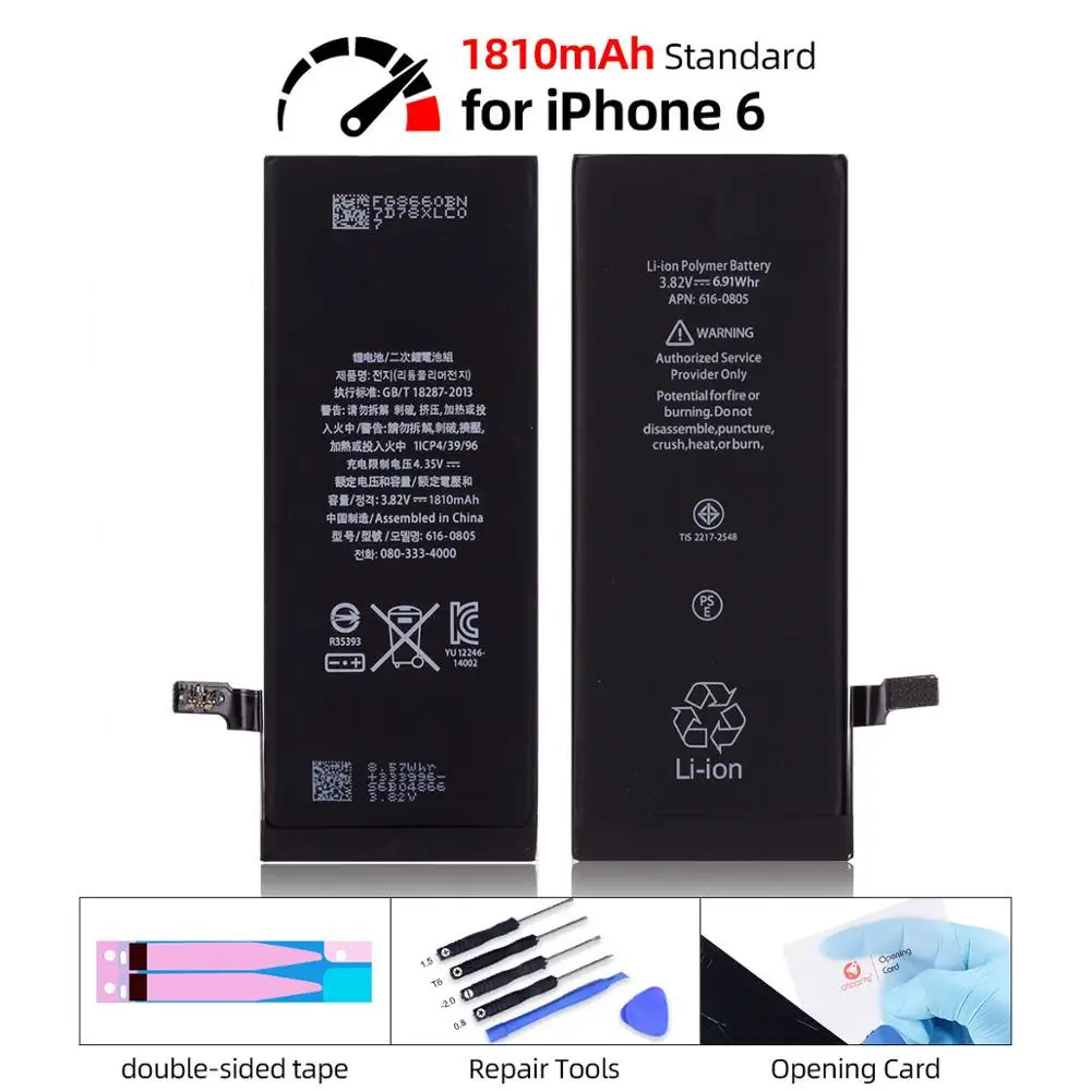 For iPhone 6 Аккумулятор для iPhone 6 6S Батарея OEM 1715mAh 1810mAh Аккумулятор для iPhone 6 Plus 6S Plus 2750mAh 2915mAh - Цвет: For iPhone 6