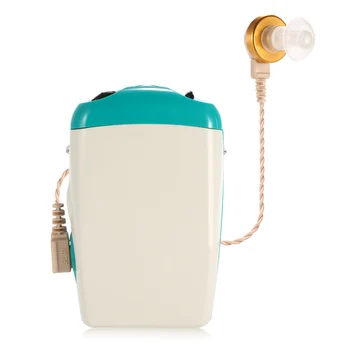 

Pocket Hearing Aid Rechargeable Sound Amplifier for Severe Hearing Loss Voice Volume Adjustable with Earplugs