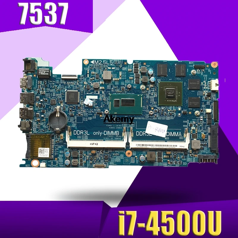 DOH50 MB 12322-2 PWB: KJ7NX placa база для DELL 7537 5GRP2 материнская плата для ноутбука процессор SR1EB I7-4500U ТЕСТ ОК