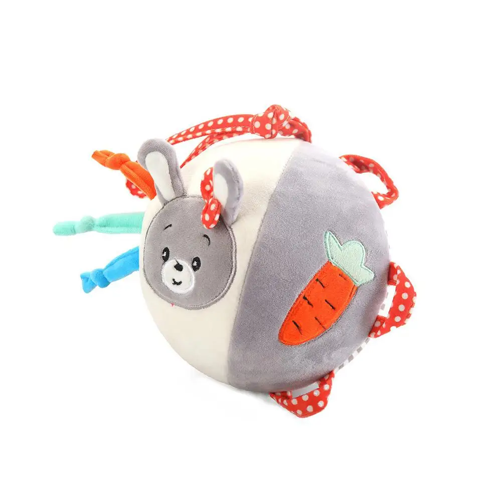 Kuulee Baby Wind Chime Мультфильм Рука ловля мяча плюшевая погремушка украшение для кровати для утешения и тренировки ребенка мультфильм мяч - Цвет: Rabbit