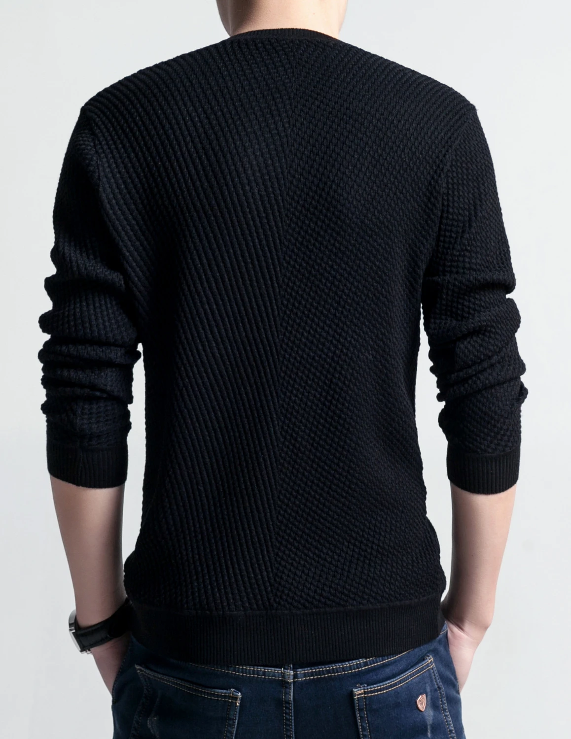 Hot Sale High Quality Sweater Men Casual V-neck Pullover Men Autumn Slim Fit Long Sleeve Shirt Mens Sweaters Knitted Cashmere