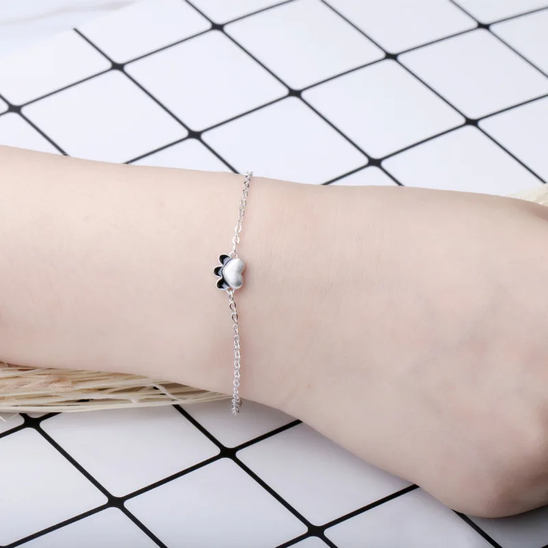 Goede TSHOU95 Leuke kat claw kitten armband sieraden zilveren sieraden rvs sieraden