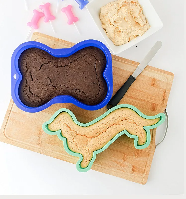 Moule A Gateau En Silicone Antiadhesif En Forme D Os De Chien Pour Chiot Anniversaire Bricolage Patisserie Art Ustensiles De Cuisson Aliexpress