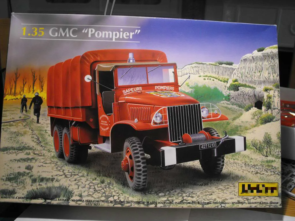 1:35 пропорции смолы литья модель Универсальный Gmc пожарная сигнализация модель пожарного грузовика автомобиль игрушка