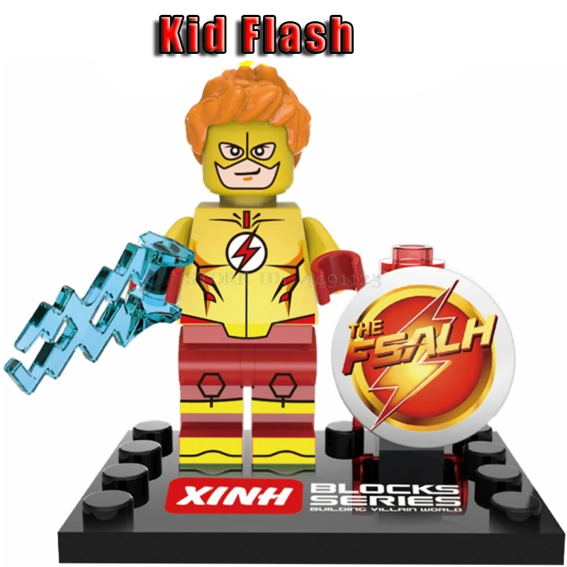 Набор вспышек DC фигурки фильмов черная обратная вспышка Джокер Бэтмен Mera Arthur строительные блоки кирпичи игрушки Marvel Мстители Халк игрушка - Цвет: Kid Flash
