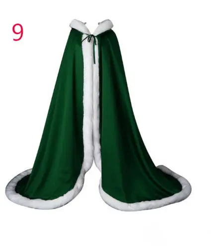Victorian Bridal Cape Elves Cape Satin Wedding Cloak Hooded with Faux Fur Trim Christmas Handmade Medieval Cloak