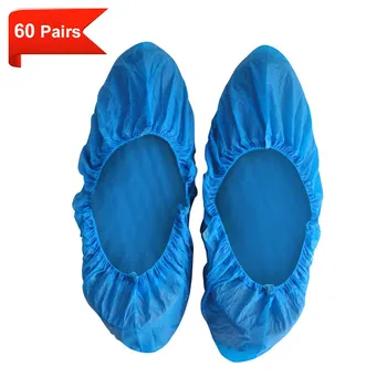 

120 Pcs Medical Waterproof Boot Covers Plastic Disposable Shoe Covers Overshoes Embossed Great Value Rain Shoe Covers Set YL