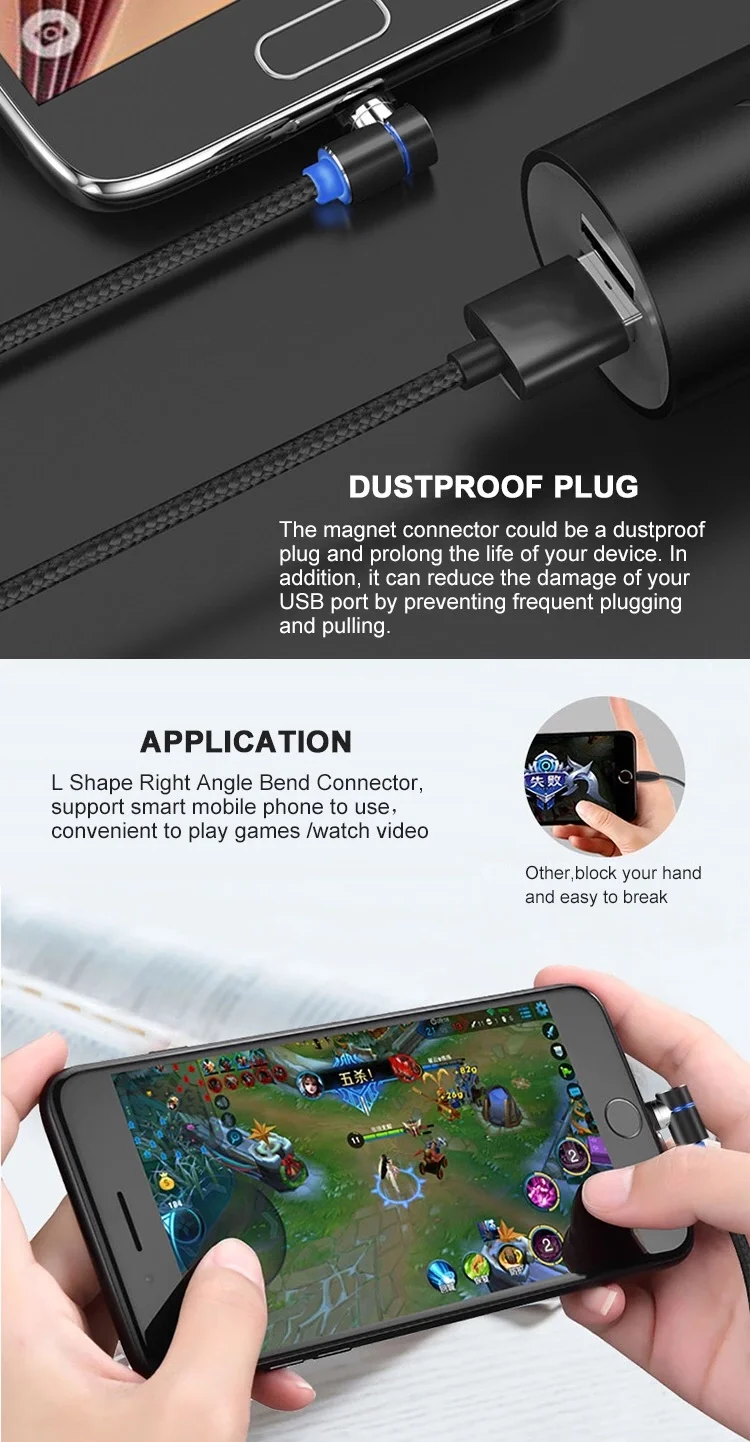 Магнитный кабель hifish 3A Micro Usb type C для быстрой зарядки телефона Usb C светодиодный светильник для XSMAX Android Phone 1M 2M