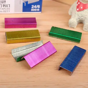 

Staple Portable Mini Color 12# Stationery Office Needle Nail 800 Staples Paper Binding Supplies Color Staple