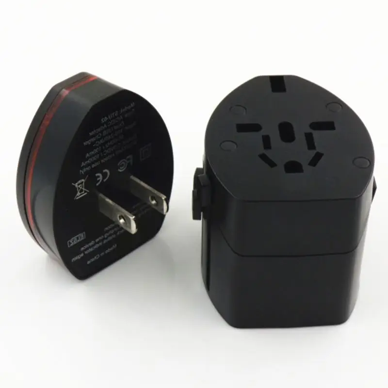 Двойной usb порт универсальный мир путешествия вилка настенное зарядное устройство гнездо адаптера питания для электрической вилки дропшиппинг