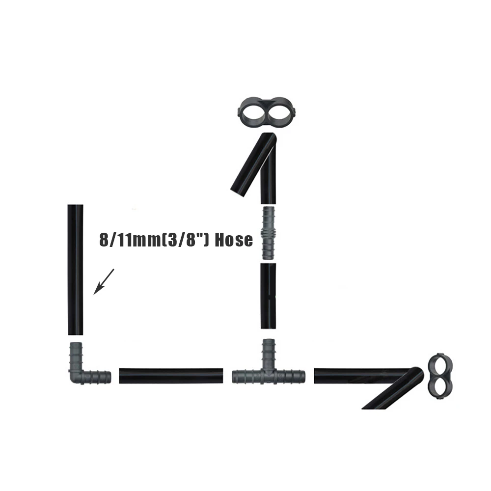 10 шт. 1/2 дюйма шланг разъем с поворотом на 90 градусов садовый шланг разъем 16 мм шланга садовый шланговый адаптер сада установки
