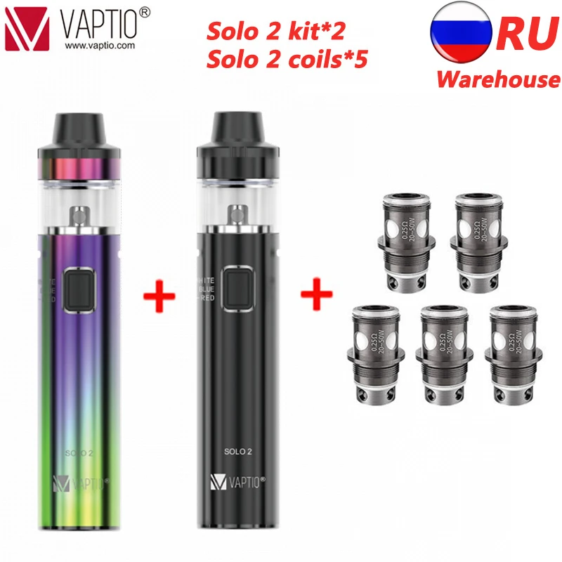 Vaporizador Pen Solo 2, Kit de iniciación de batería de 3000mah integrada, doble núcleo de 2.0ohm con vaporizador electrónico todo en uno
