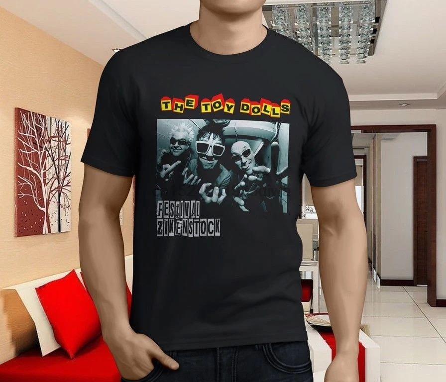 Новая популярная игрушка куклы панк рок группа Мужская черная футболка Размер