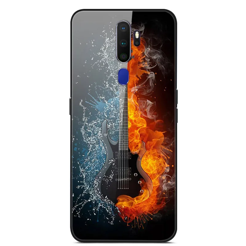 Для OPPO A9 чехол из закаленного стекла жесткий чехол для телефона для OPPO A9 A 9 A 5 TPU бампер чехол s для OPPO A5 A11X - Цвет: 40