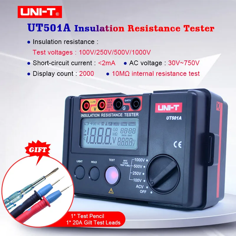 UNIT Insulation Resistance Tester Meter UT501A Megger Earth Ground