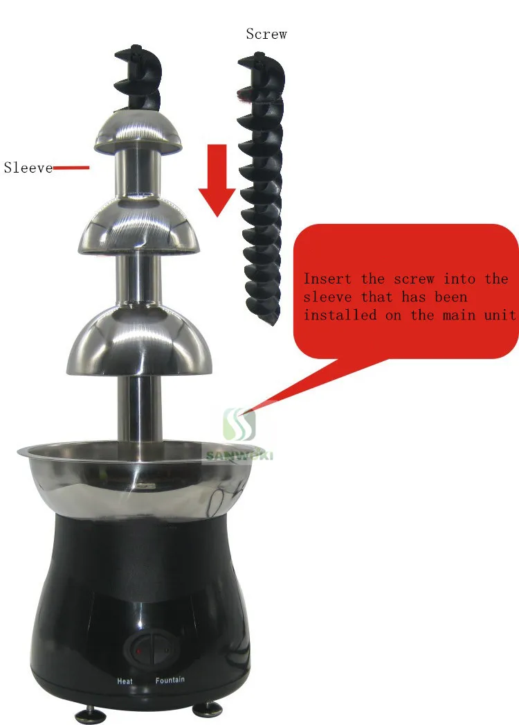 Chocolate Fountain Melting Machine With Heating Function Chocolate Fondue tempering Machine chocolate Waterfall machine