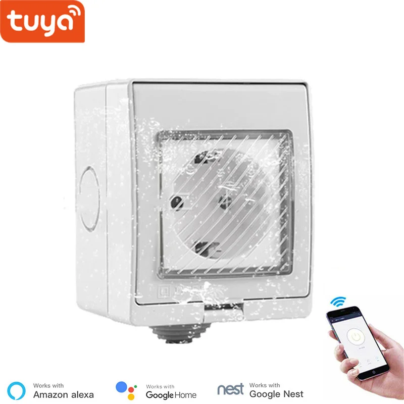 Умная Wi Fi розетка Mumubiz водонепроницаемая уличная смарт IP55 европейская вилка
