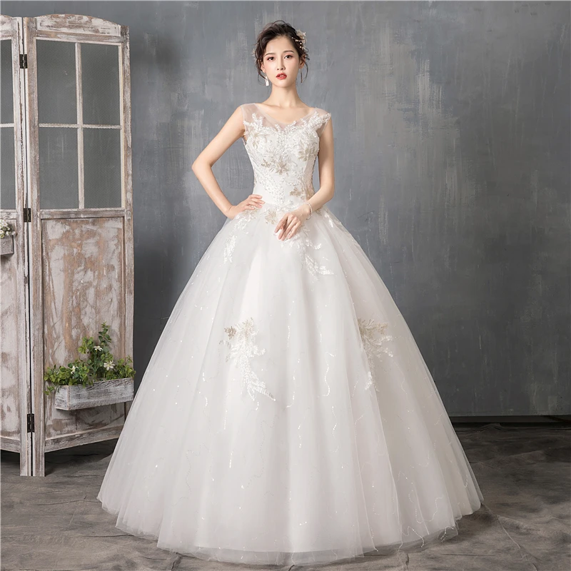 Coreano com Decote em v Tanque de Renda Vestido de Baile Vestido de Casamento Estilos de Novas Hpyfnsh Barato Estilo Apliques Nova Moda Simples 2021 1 baile vestido de casamento 2020 nova moda simples estilos de novas