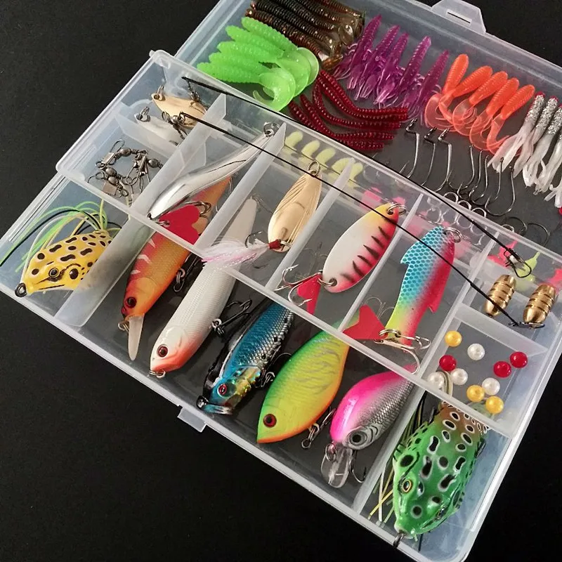 Lure Set All Swimming Layer Freshwater Seawater Lure Sequin Soft Bait Mino Bait Forceps Accessories