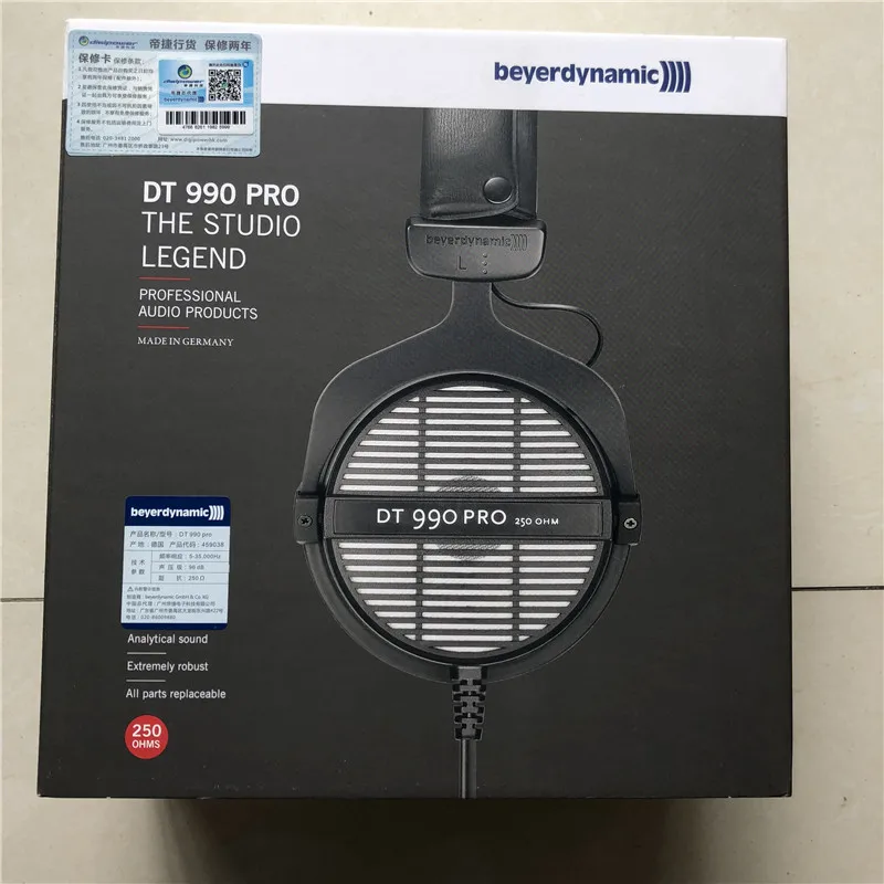 Hi-Fi наушники Beyerdynamic DT 990 Pro 250 Ом, профессиональные студийные  наушники, головная повязка с открытой задней частью, сделано в германии |  Электроника | АлиЭкспресс