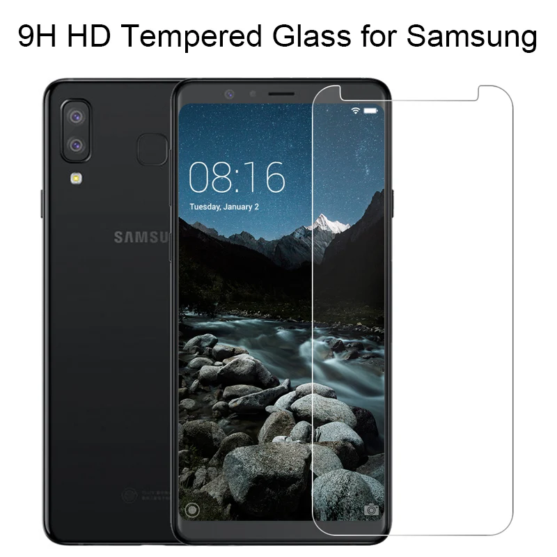 Прозрачное Защитное стекло для samsung Galaxy A6 A8 Plus, Защитная пленка для экрана, закаленное стекло для samsung A9 A8 Star Lite