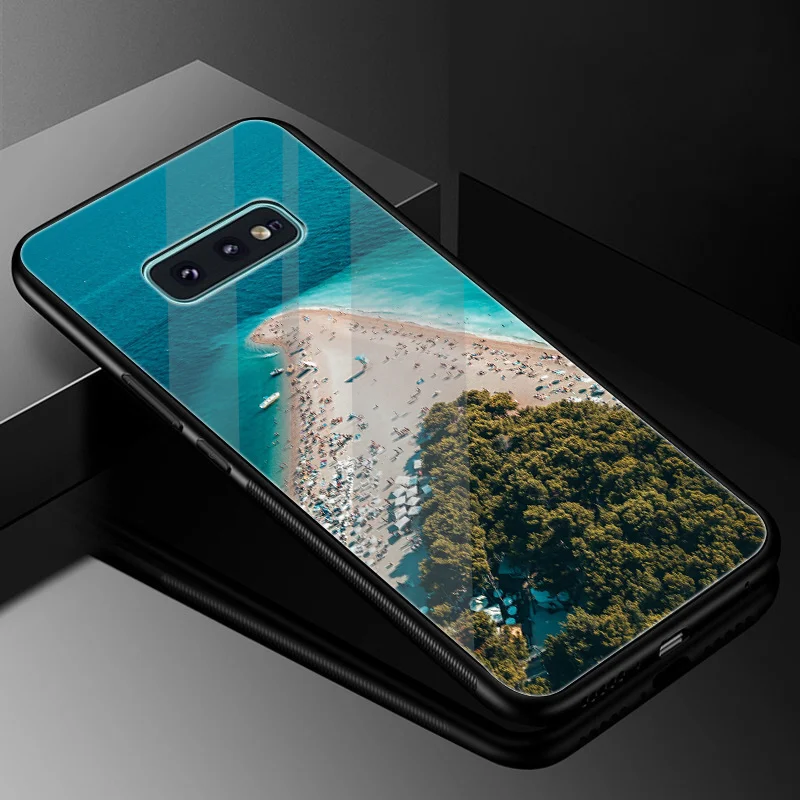 G6 Пляжные Стекло чехол из термопластичного полиуретана для samsung A70 A50 A40 A30 A20 A10 A60 Note 8 9 S10 S7 край S8 S9 плюс крышка корпуса - Цвет: G6