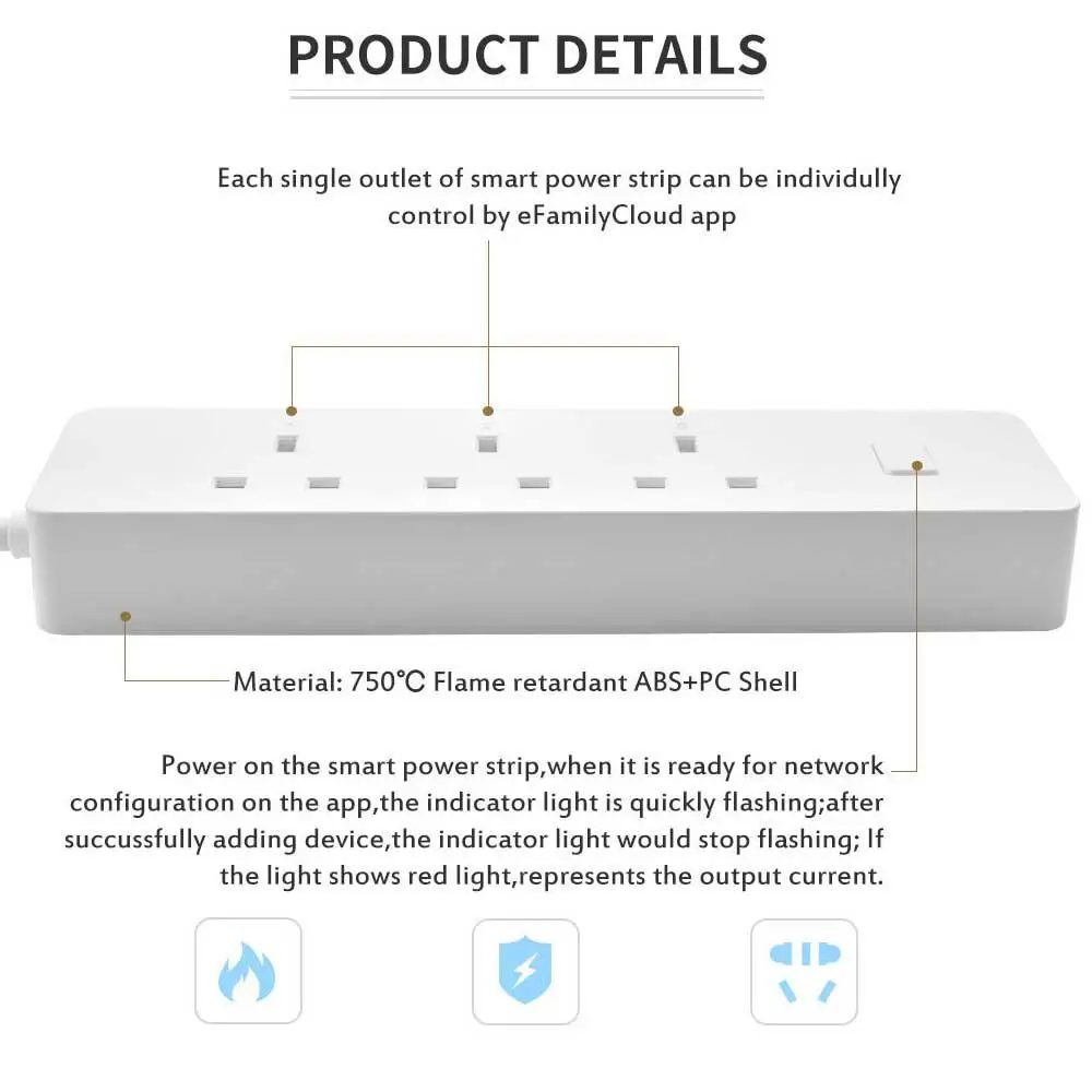 Teekar Wifi Smart power Strip 3 розетки EU с 2 usb-портами для зарядки приложение для синхронизации Голосовое управление работает с Alexa Google Home