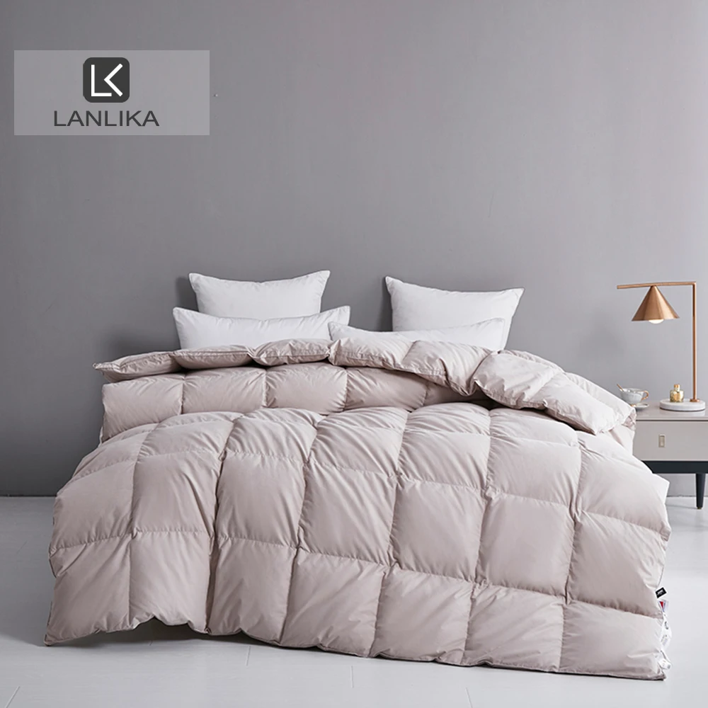 100% White Goose Down Quilt Comforter Quiilt Winter Feather Double Queen King Luxurious Hotel Collection All Season