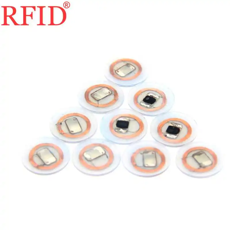 S50 1K 13,56 МГц 25 мм NFC Метка RFID IC ISO14443A ПВХ интеллект круговой брелок прозрачный монетница карта быстрая 100 шт