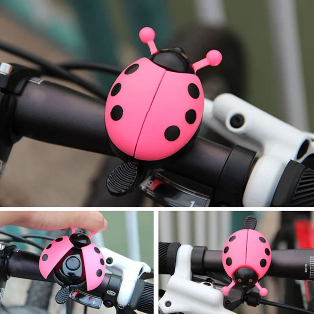 

Bicycle Bike Ladybug Bell Ride Alarm For Children Blue Pink Tool Lovely Beetle