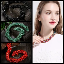 KCALOE Бохо ожерелье модное красное Коралловое массивное ожерелье Свадебные украшения нерегулярный натуральный камень колье Ожерелье Bijoux Femme