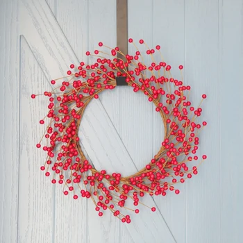 

Xmas Decoration Party Home Christmas Ornament Wreath Hang Garlands Christmas Artificial Wreath