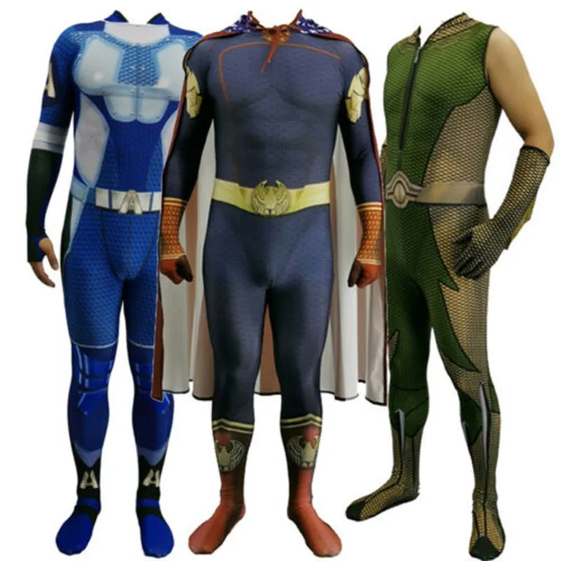 Маскарадный костюм для мальчиков «Домашний поезд», «зентай», «Супер герой», костюм, плащи-комбинезоны