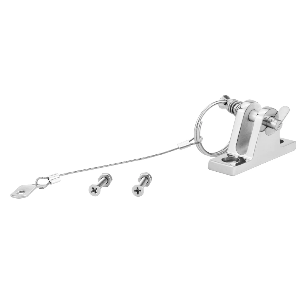 Boat Bimini Top Deck Hinge & Lanyard Quick Release Pin - 316 StainlessSteel