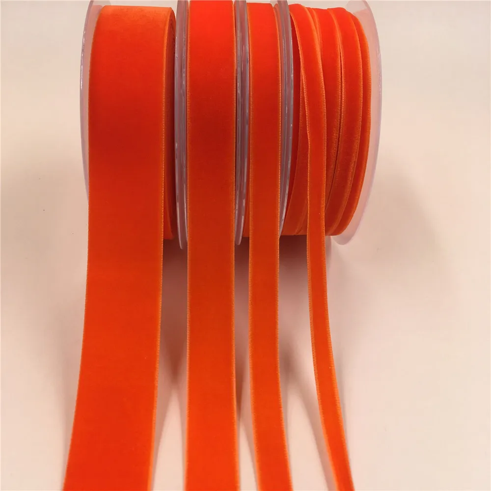 6/10/15/25mm Nylon Single Face Velvet Ribbon For Handmade Gift Bouquet Wrapping Home Party Decoration Christmas ribbon decoration ribbon supplies velvet ribbon nylon ribbon