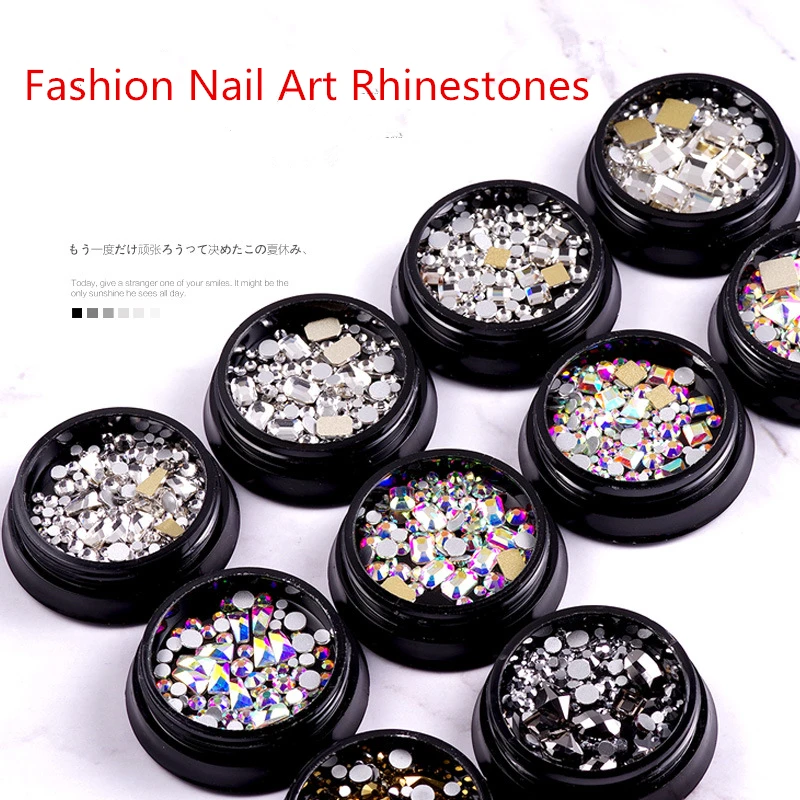2020 New arrival Nail art Non hot fix Rhinestones Crystal swarovsky Glass Loose Beads Strass for Nails Decorations | Красота и