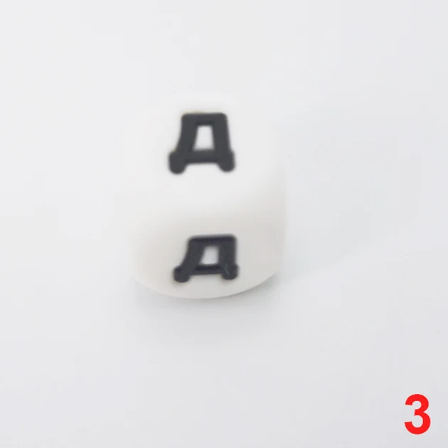 10pcs RU letter 3 10 шт., силиконовые бусины с русскими буквами, 12 мм, алфавитный кубик, бусина без бисероплетения BPA для прорезывания зубов, бусина «сделай сам», именная детская соска, цепочка для прорезывания зубов - Цвет: 10pcs RU letter 3