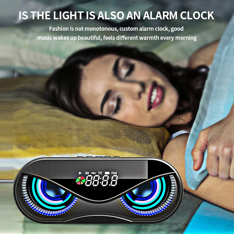 M6 Cool Сова Дизайн Bluetooth динамик светодиодный беспроводной громкий FM радио
