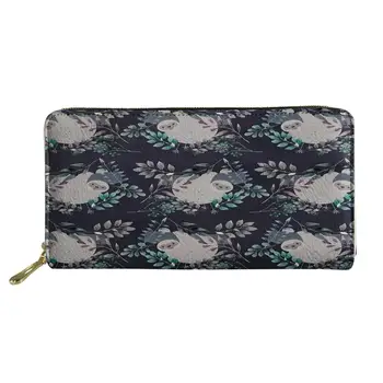 

Wallet Women Long Wallets&Purse Cute Sloth Printing Cash Wallet Ladies Luxury Design Phone Holders for Females Clutch Money Bag