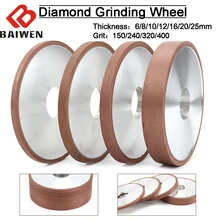 Muela abrasiva de diamante de 125mm y 5 pulgadas, disco de amoladora de diamante para aleación de acero, cerámica, vidrio, Jade, herramienta de pulido, grano 150 400