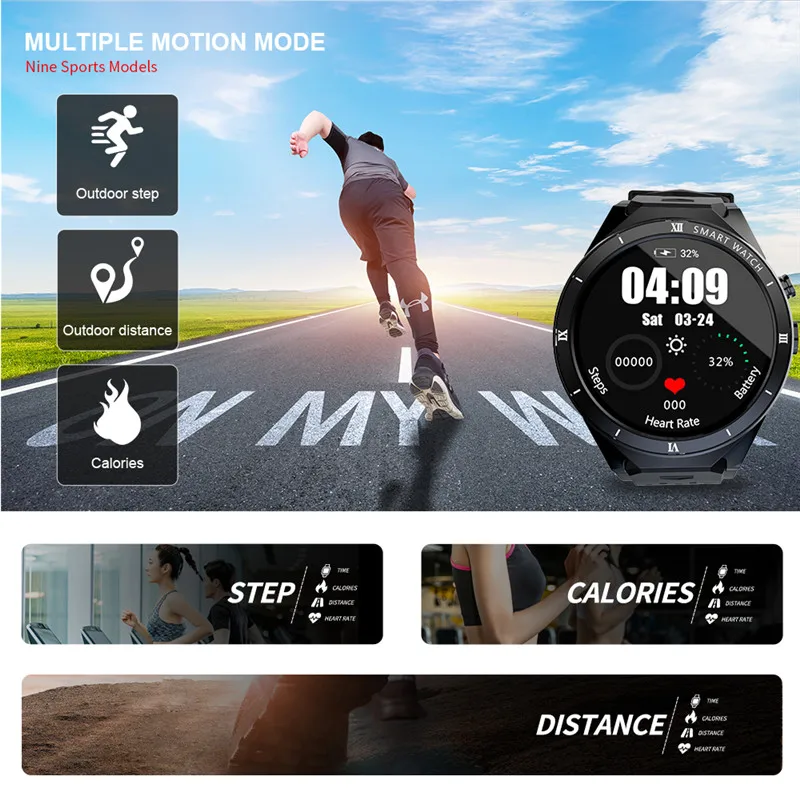 Спортивные Смарт-часы Android SIM карта gps Шагомер фитнес-трекер для измерения сердечного ритма сообщение напоминание Телефон умные часы для мужчин