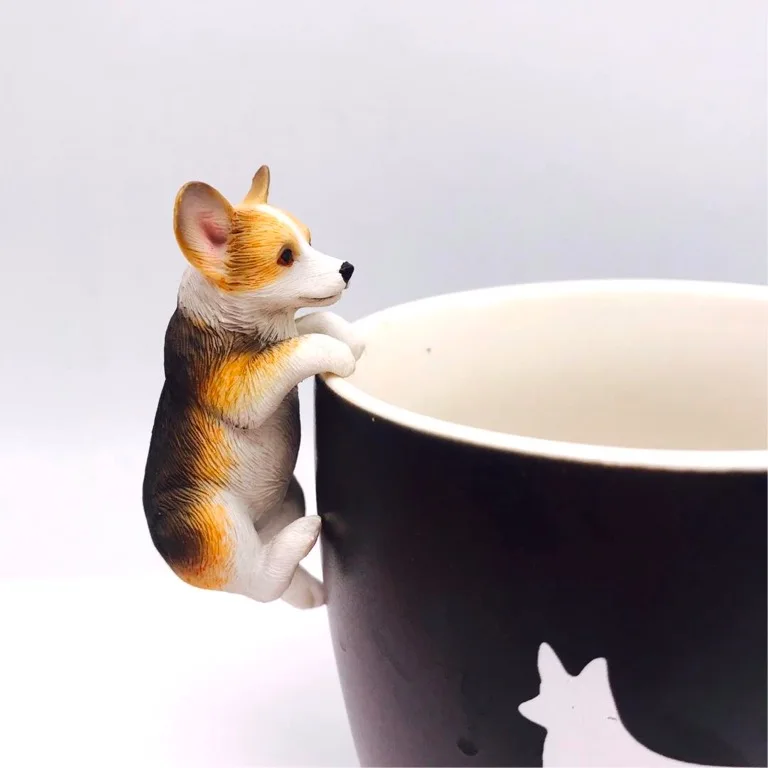 10,5*10 см творческий мультфильм 3D корги кружка собака студенческий парный керамический чашки лучший Европейский подарок для друзей