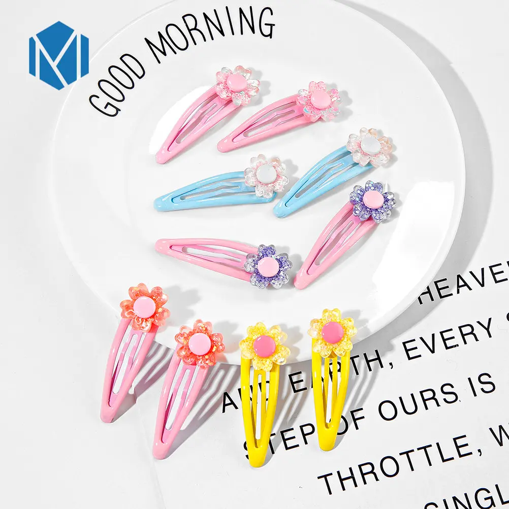 Acrylic 10pcs Flower M MISM, акриловые Детские аксессуары для волос, набор, принцесса, заколки для волос, для девочек, повязка на голову, животные, заколки для волос, детский головной убор, 10 шт - Цвет: Acrylic 10pcs Flower