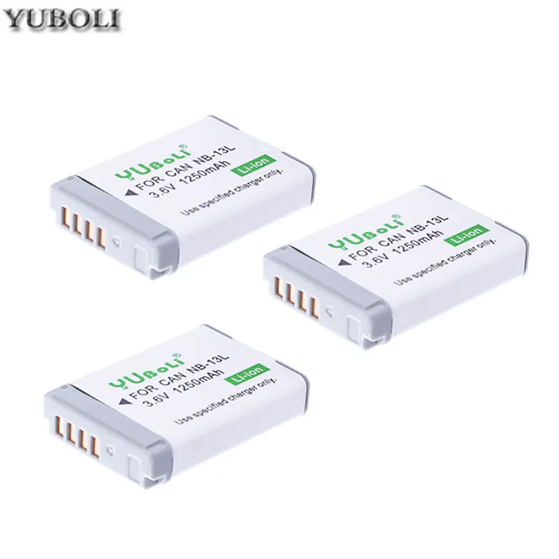 3battery Аккумулятор NB-13L NB13L NB 13L NB 13L 1250mAh Аккумулятор для камеры Canon G5X G7X G9X G7 X Mark II SX720 HS - Цвет: 3battery