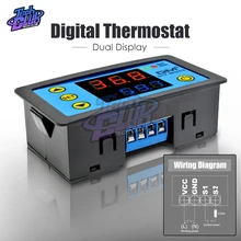DC 12V Thermostat Dual Digital Display Intelligent Temperature Controller Thermometer Control +NTC Sensor Module W3231 DC 12V Thermostat Dual Digital Display Intelligent Temperature Controller Thermometer Control +NTC Sensor Module W3231