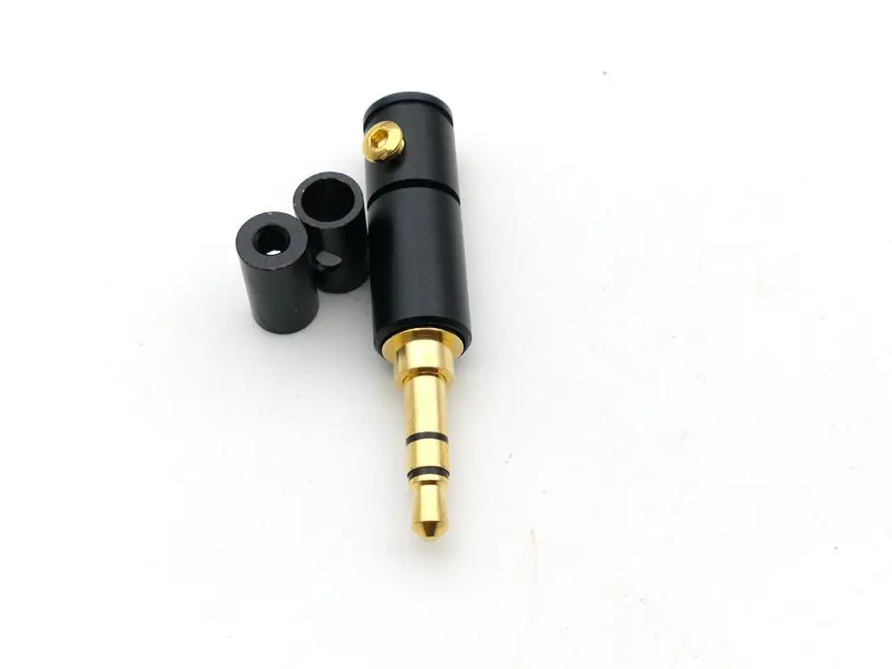 100pcs 3 5mm mono Stereo 4Pole Repair headphone Plug Metal Audio connector adapter
