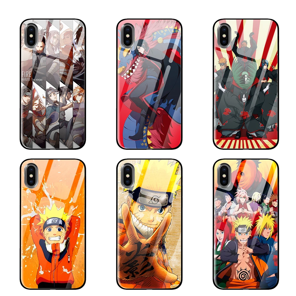 Naruto Tempered glass Luxury Cases For Huawei P30 P20 Mate 10 20 Honor 8 9 10 Pro Lite