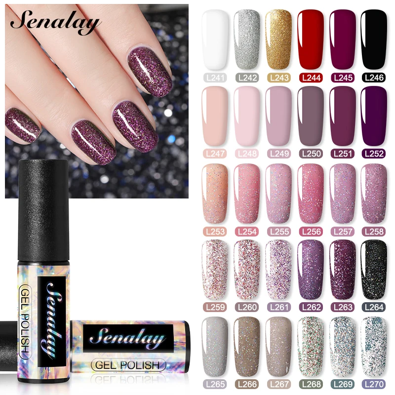 

Senalay Gel Nail Polish Manicure set nail gel for Extention UV LED base top coat For nail art painting gel varnishes